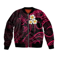 Hawaii Bomber Jacket Lanai Islands Polynesian Sunset Plumeria Pink Vibe LT9 Unisex Pink - Polynesian Pride