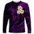 Polynesian Hawaii Long Sleeve Shirt Lanai Islands with Pacific Plumeria Purple Vibe LT9 Unisex Purple - Polynesian Pride