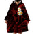 Polynesian Hawaii Wearable Blanket Hoodie Lanai Islands with Pacific Plumeria Red Vibe LT9 - Polynesian Pride