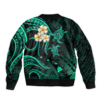 Polynesian Hawaii Bomber Jacket Lanai Islands with Pacific Plumeria Turquoise Vibe LT9 - Polynesian Pride