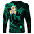 Polynesian Hawaii Long Sleeve Shirt Lanai Islands with Pacific Plumeria Turquoise Vibe LT9 - Polynesian Pride