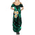 Polynesian Hawaii Summer Maxi Dress Lanai Islands with Pacific Plumeria Turquoise Vibe LT9 - Polynesian Pride