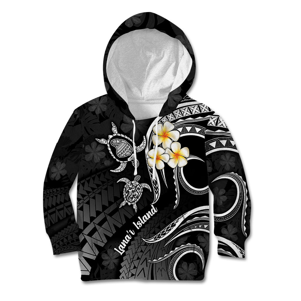 Polynesian Hawaii Kid Hoodie Lanai Islands with Pacific Plumeria White Vibe LT9 Hoodie White - Polynesian Pride