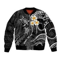 Polynesian Hawaii Sleeve Zip Bomber Jacket Lanai Islands with Pacific Plumeria White Vibe LT9 Unisex White - Polynesian Pride
