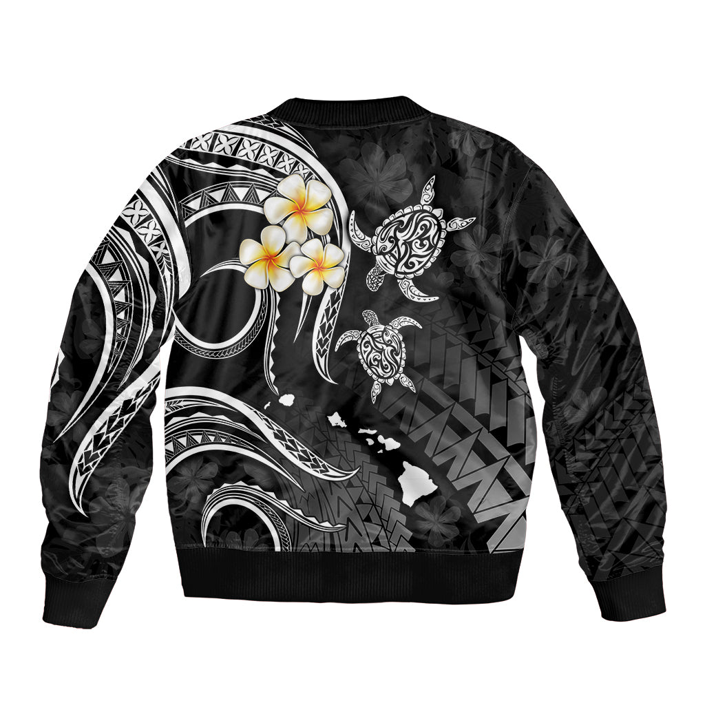 Polynesian Hawaii Sleeve Zip Bomber Jacket Lanai Islands with Pacific Plumeria White Vibe LT9 - Polynesian Pride