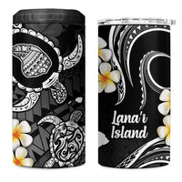 Hawaii Lanai Islands Pacific Plumeria 4 in 1 Can Cooler Tumbler White Polynesian Tattoo LT9 One Size: 16 oz White - Polynesian Pride