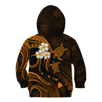 Hawaii Kid Hoodie Kauai Islands Polynesian Sunset Plumeria Gold Vibe LT9 - Polynesian Pride