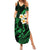 Hawaii Summer Maxi Dress Kauai Islands Polynesian Sunset Plumeria Green Vibe LT9 Women Green - Polynesian Pride