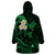 Hawaii Wearable Blanket Hoodie Kauai Islands Polynesian Sunset Plumeria Green Vibe LT9 - Polynesian Pride