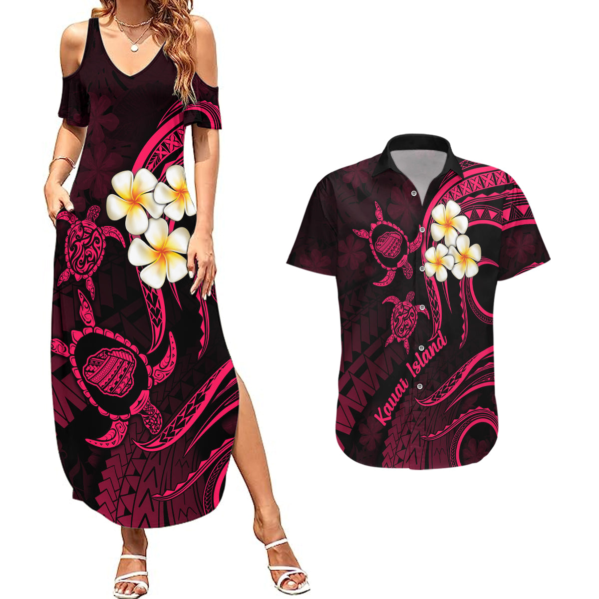 Cheap Plus Size Hawaiian Maxi Dress