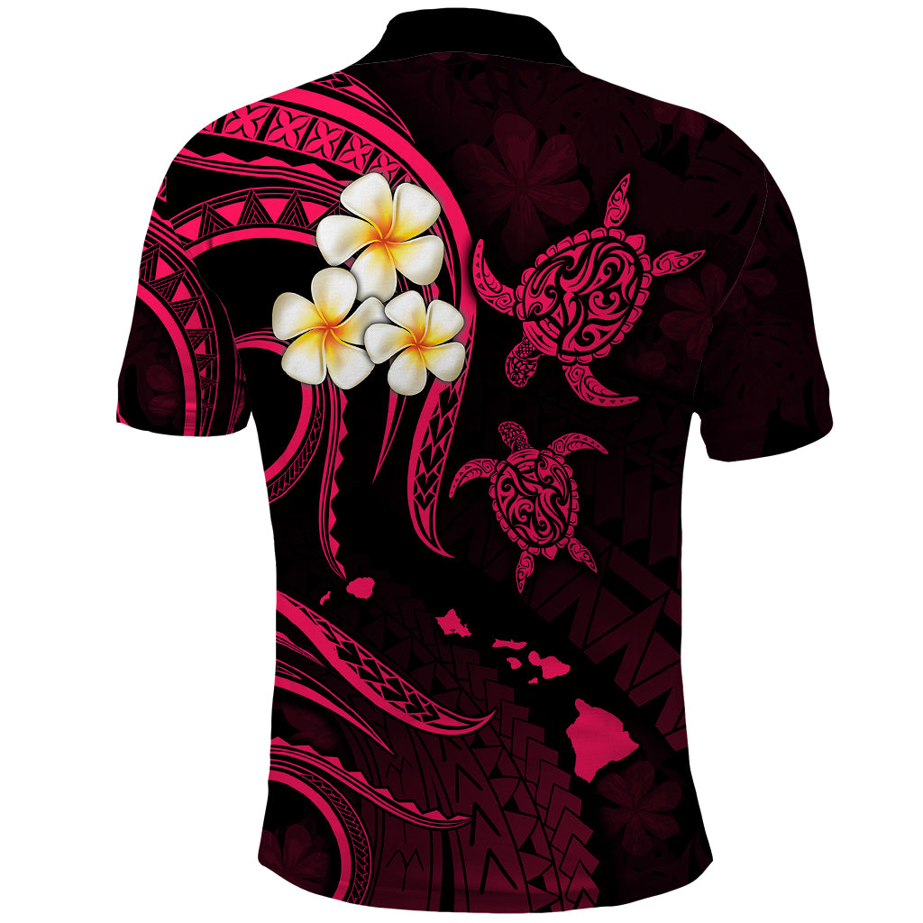 Hawaii Polo Shirt Kauai Islands Polynesian Sunset Plumeria Pink Vibe LT9 - Polynesian Pride