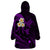 Polynesian Hawaii Wearable Blanket Hoodie Kauai Islands with Pacific Plumeria Purple Vibe LT9 - Polynesian Pride