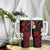 Hawaii Kauai Islands Pacific Plumeria Tumbler With Handle Red Polynesian Tattoo