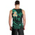 Polynesian Hawaii Men Tank Top Kauai Islands with Pacific Plumeria Turquoise Vibe LT9 - Polynesian Pride