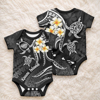 Polynesian Hawaii Kauai Islands Baby Onesie with Pacific Plumeria White Vibe LT9 - Polynesian Pride