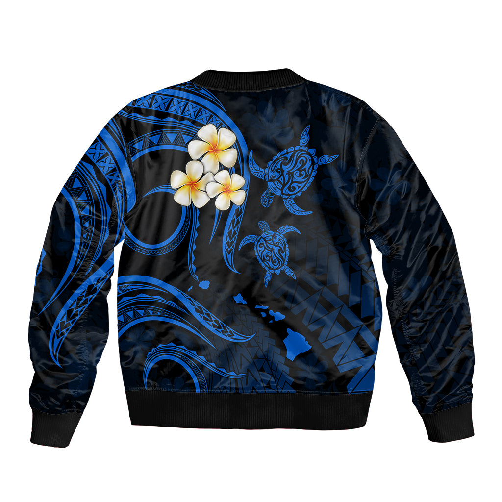 Hawaii Bomber Jacket Kahoolawe Islands Polynesian Sunset Plumeria LT9 - Polynesian Pride