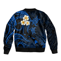 Hawaii Bomber Jacket Kahoolawe Islands Polynesian Sunset Plumeria LT9 - Polynesian Pride