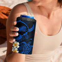 Hawaii Kahoolawe Islands Pacific Plumeria 4 in 1 Can Cooler Tumbler Blue Polynesian Tattoo LT9 - Polynesian Pride