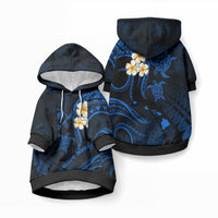 Hawaii Kahoolawe Islands Pet Hoodie Polynesian Sunset Plumeria LT9 Pullover Blue - Polynesian Pride