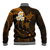 Hawaii Baseball Jacket Kahoolawe Islands Polynesian Sunset Plumeria Gold Vibe LT9 - Polynesian Pride