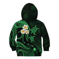 Hawaii Kid Hoodie Kahoolawe Islands Polynesian Sunset Plumeria Green Vibe LT9 - Polynesian Pride