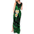 Hawaii Tank Maxi Dress Kahoolawe Islands Polynesian Sunset Plumeria Green Vibe LT9 - Polynesian Pride