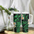 Hawaii Kahoolawe Islands Pacific Plumeria Tumbler With Handle Green Polynesian Tattoo