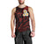 Polynesian Hawaii Men Tank Top Kahoolawe Islands with Pacific Plumeria Red Vibe LT9 - Polynesian Pride