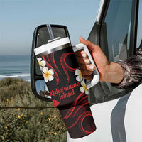 Hawaii Kahoolawe Islands Pacific Plumeria Tumbler With Handle Red Polynesian Tattoo LT9 - Polynesian Pride