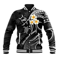 Polynesian Hawaii Baseball Jacket Kahoolawe Islands with Pacific Plumeria White Vibe LT9 Unisex White - Polynesian Pride