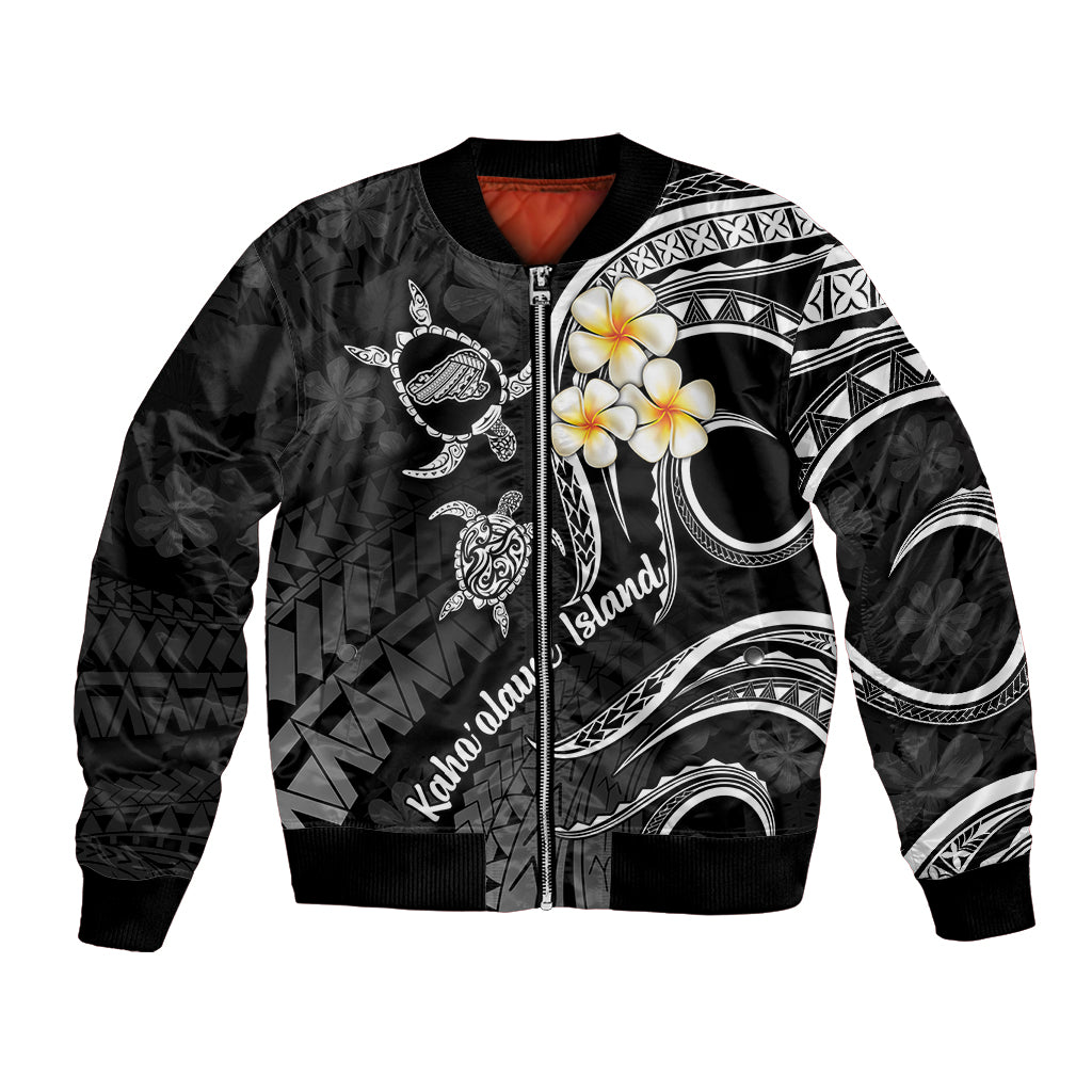 Polynesian Hawaii Bomber Jacket Kahoolawe Islands with Pacific Plumeria White Vibe LT9 Unisex White - Polynesian Pride