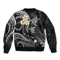 Polynesian Hawaii Bomber Jacket Kahoolawe Islands with Pacific Plumeria White Vibe LT9 - Polynesian Pride