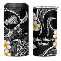 Hawaii Kahoolawe Islands Pacific Plumeria 4 in 1 Can Cooler Tumbler White Polynesian Tattoo LT9 One Size: 16 oz White - Polynesian Pride