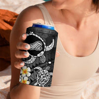 Hawaii Kahoolawe Islands Pacific Plumeria 4 in 1 Can Cooler Tumbler White Polynesian Tattoo LT9 - Polynesian Pride