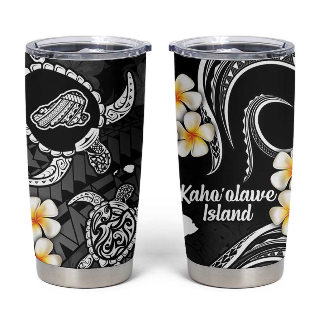 Hawaii Kahoolawe Islands Pacific Plumeria Tumbler Cup White Polynesian Tattoo LT9 White - Polynesian Pride