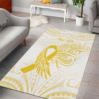 Be Bold Go Gold Polyneisan Ribbon Childhood Personalised Area Rug LT9 - Polynesian Pride