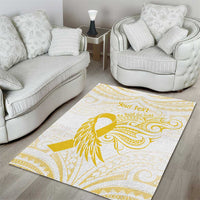 Be Bold Go Gold Polyneisan Ribbon Childhood Personalised Area Rug LT9 - Polynesian Pride