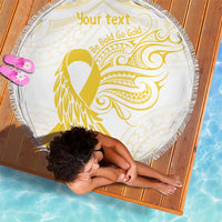 Be Bold Go Gold Polyneisan Ribbon Childhood Personalised Beach Blanket LT9 - Polynesian Pride