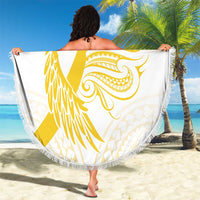 Be Bold Go Gold Polyneisan Ribbon Childhood Personalised Beach Blanket LT9 - Polynesian Pride