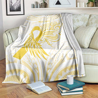 Be Bold Go Gold Polyneisan Ribbon Childhood Personalised Blanket LT9 Gold - Polynesian Pride