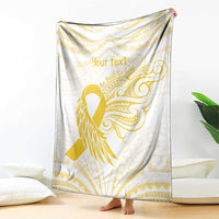 Be Bold Go Gold Polyneisan Ribbon Childhood Personalised Blanket LT9 - Polynesian Pride