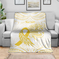 Be Bold Go Gold Polyneisan Ribbon Childhood Personalised Blanket LT9 - Polynesian Pride