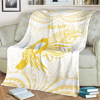 Be Bold Go Gold Polyneisan Ribbon Childhood Personalised Blanket LT9 - Polynesian Pride