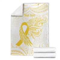 Be Bold Go Gold Polyneisan Ribbon Childhood Personalised Blanket LT9 - Polynesian Pride