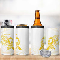 Be Bold Go Gold Polyneisan Ribbon Childhood Personalised 4 in 1 Can Cooler Tumbler LT9 - Polynesian Pride