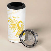 Be Bold Go Gold Polyneisan Ribbon Childhood Personalised 4 in 1 Can Cooler Tumbler LT9 - Polynesian Pride