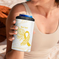 Be Bold Go Gold Polyneisan Ribbon Childhood Personalised 4 in 1 Can Cooler Tumbler LT9 - Polynesian Pride