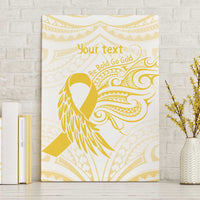 Be Bold Go Gold Polyneisan Ribbon Childhood Personalised Canvas Wall Art LT9 Without Frame Gold - Polynesian Pride