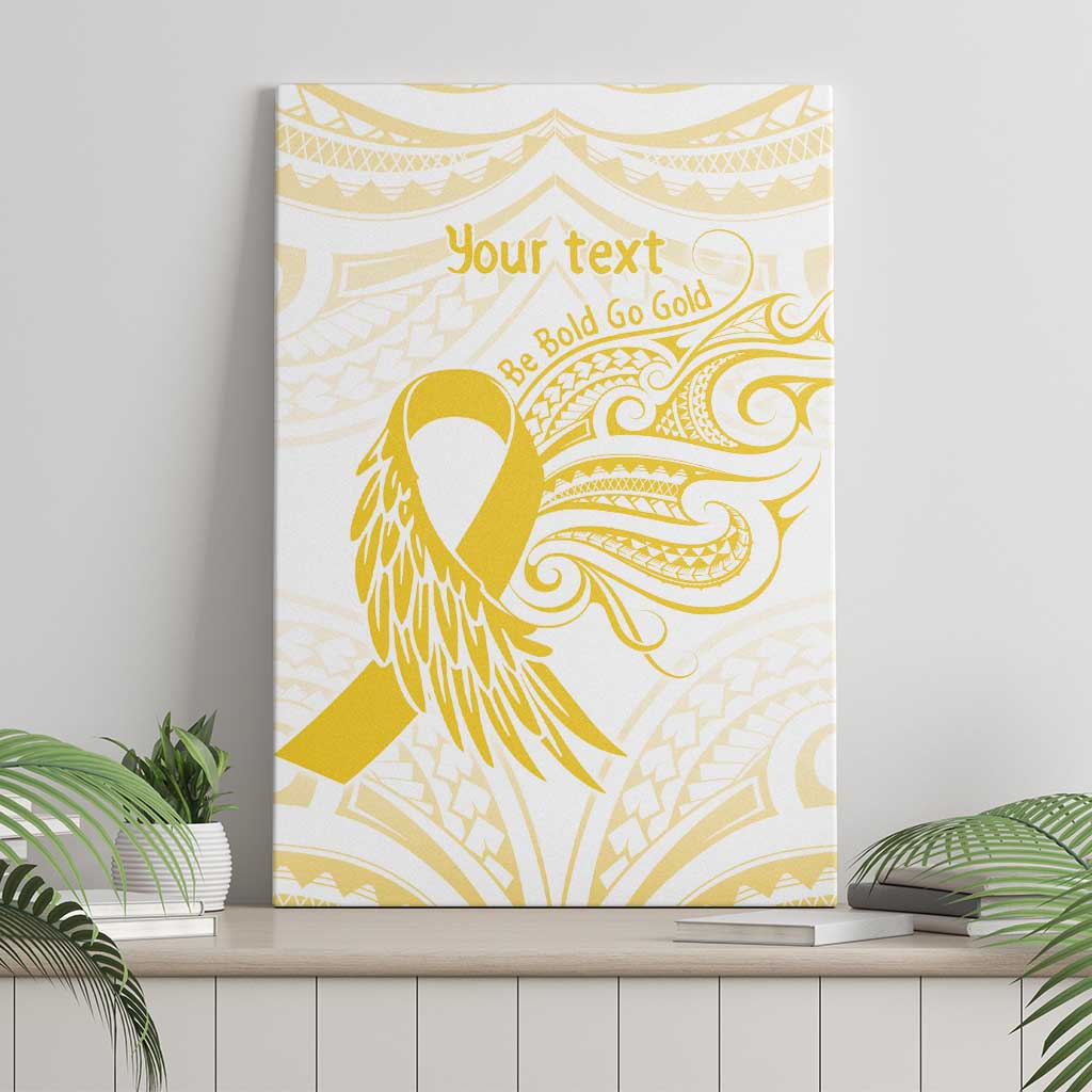 Be Bold Go Gold Polyneisan Ribbon Childhood Personalised Canvas Wall Art LT9 - Polynesian Pride