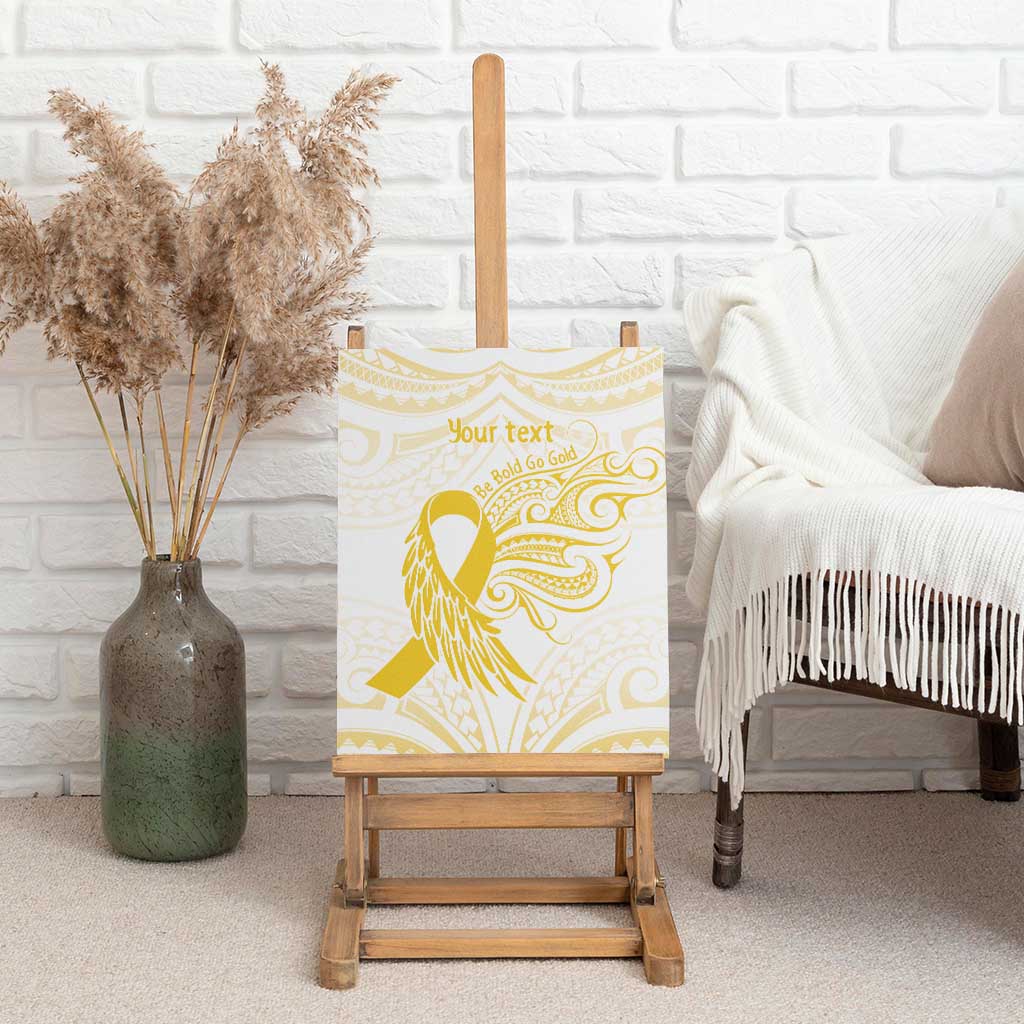 Be Bold Go Gold Polyneisan Ribbon Childhood Personalised Canvas Wall Art LT9 - Polynesian Pride